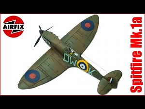 Spitfire Mk.1a aircraft (Airfix 1/72 scale model) build and review