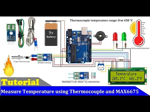 how to measure temperature using thermocouple and MAX6675 | Interfacing Thermocouple with Arduino