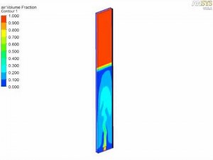 反応装置の解析(気泡塔) -- 気泡の濃度分布