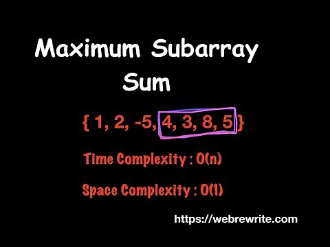 Maximum Subarray Sum (Algorithm & Java Code)