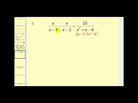 Solving Rational Equations