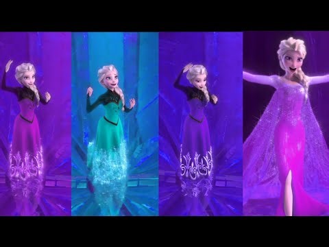 Frozen Elsa multi colorfull dress changes 2025