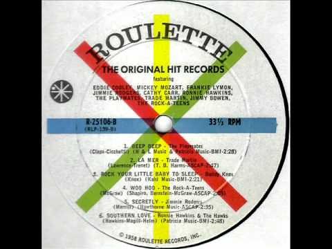 Playmates - Beep Beep, 1958 song on 1960 Roulette LP record.
