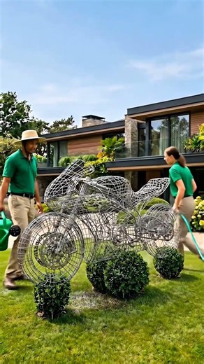 They Grew a REAL Motorcycle in the Garden 😱🌿
