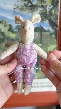 making tiny overalls for Christmas — sewing process