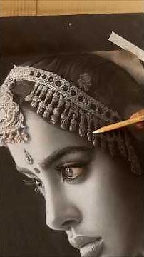 👑So Realistic Drawing! Queen Padmavati💖#artshorts #shortsart #drawingshorts #shortsfeed #feedshorts