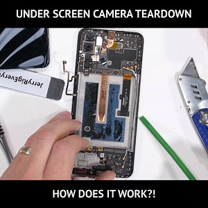563K views · 8.3K reactions | Under screen cameras are the future. Even though this first version on the Axon 20 is first generation technology, its actually surprisingly good. Can the human eye see through the same display that a camera can? I used this tool kit today in my video: https://amzn.to/34Lujm8 | Jerry Rig Everything | Facebook