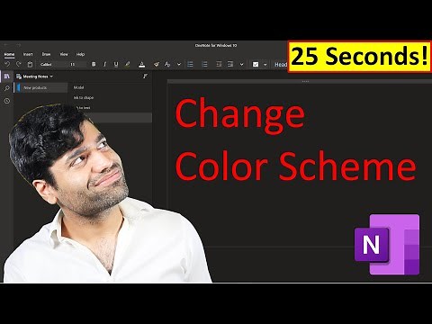 How to change OneNote color scheme