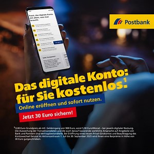 3.4K views · 83 reactions | Einfach digital. Ohne Papierkram. Dein Girokonto wartet. | Postbank | Facebook