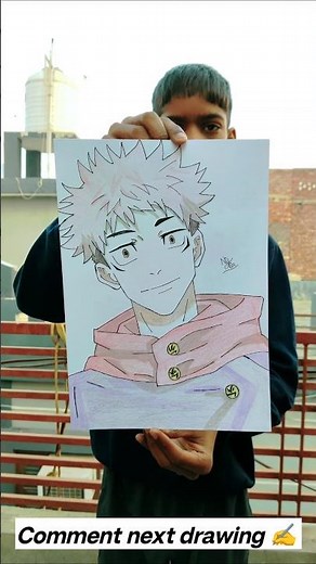 🔥Yuji Itadori Drawing | Jujutsu Kaisen Fanart | Realistic Anime Sketch ✏️✨| #animedrawing