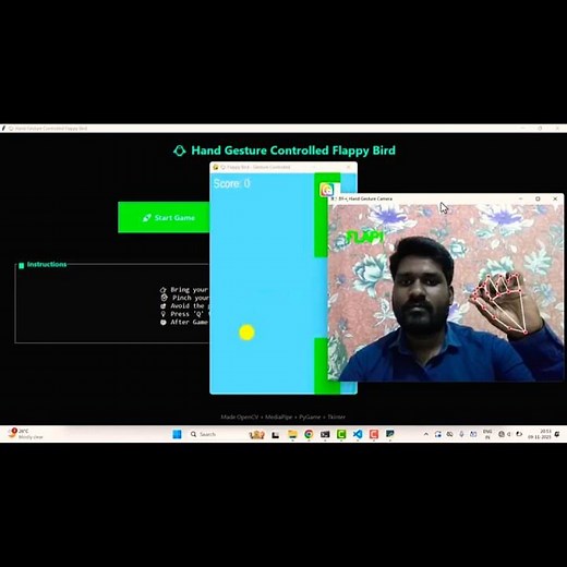 AI-Powered Flappy Bird: Control with Your Fingers