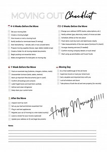 Moving Checklist Printable: Moving Planner PDF Organizer (instant Download) - Etsy
