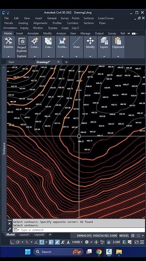 Autodesk Civil 3D - Create Surface from Text and Contour