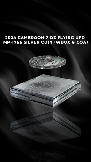  The world’s first levitating coin has landed! The 2024 Cameroon 7 oz UFO MP-1766 Silver Coin defies gravity with stunning technology and cosmic artistry. Only 510 exist—watch it float and glow like no other collectible on Earth. Buy Now! https://bullionexchanges.com/2024-cameroon-7-oz-flying-ufo-mp-1766-silver-coin-w-box-coa #LevitatingCoin #UFOCoin #MintOfPoland #BullionExchanges #FlyingUFO #SilverCollectors #NumismaticInnovation #coin #silver #fly | Bullion Exchanges | Facebook