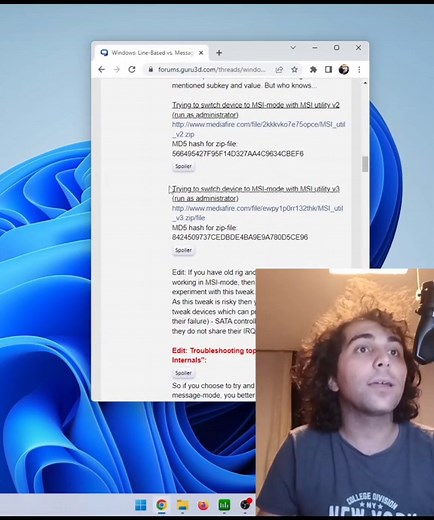 Bilgisayar performansını arttırmak için yaptığımız sekizinci şey ekran kartımızı MSI mode utility v3 ile MSI moduna sokmak oldu. Pek çok detaylı konuya değineceğim video serisinin sekizinci videosu. Bu video ve devam videolarda anlattığım şeyleri uygulamak tamamen sizin kararınızda. Bilgisayarınıza gelecek zarar da sizin sorumluluğunuzdadır. #bilgisayar #windows #11 #gaming #oyun #performance