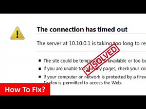 Fix The Connection Has Timed Out Error On Windows