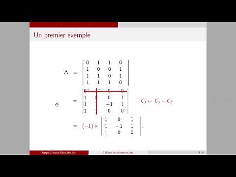 Comment calculer le déterminant d'une matrice?