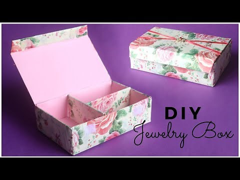 DIY Jewelry Box | How To Make Jewellery Box from Waste Cardboard | DIY Organizer