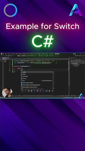 Example for Switch Statement in C#