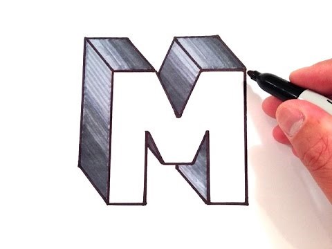 How to Draw the Letter M in 3D