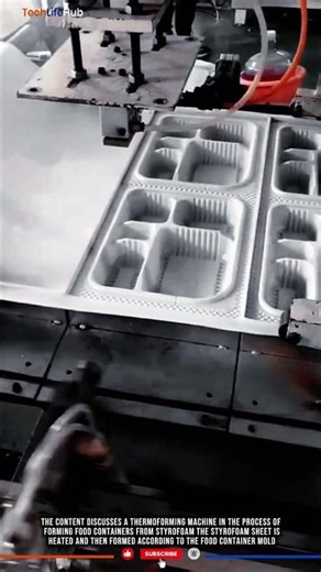 Innovation Thermoforming: Styrofoam Container, High Efficiency, Automated Precision #tech