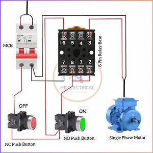 Latching or Holding Circuit using an 8-pin Relay