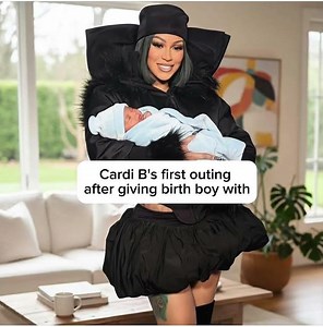 Cardi B Steps Out With Her Newborn Baby Boy