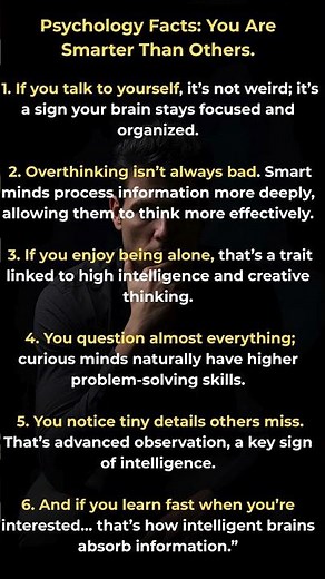 6 Psychology Facts That Prove You’re Smarter Than Most 🧠