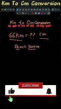 Conversion from kilometer to Centimetre |unit Conversion #short #viralvideo km to cm #unitconversion