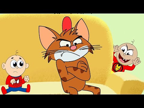 Cartoon Cat For Kids | Baby Sitting Cat & Triplets babies Funny Animation | New Episode | Cat & Keet
