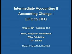 Intermediate Accounting II - Change in Accounting Principle from LIFO to FIFO Inventory Method