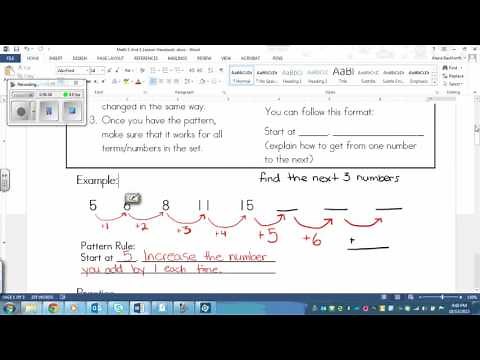 Grade 5 Math - Number Patterns and Pattern Rules