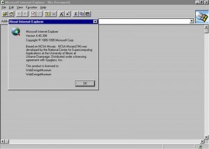 Internet Explorer 1.0 in 1995