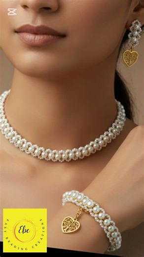 Handmade jewelry set. Pearls jewelry set . #diy #diyjewelryset