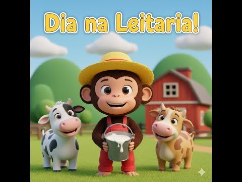 O Macaco Fazendeiro 🐒🥛 | Cuidando das Vacas de Leite | Desenho Infantil 3D Estilo Pixar