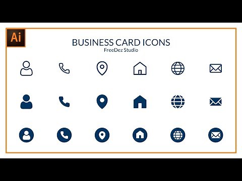 Business Card Icons Download FREE Illustrator (Ai) File | EPS File | Vector File | FreeDez Studio