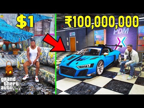 Franklin Turning $1 into ₹10 CRORES in GTA 5 | SHINCHAN and CHOP