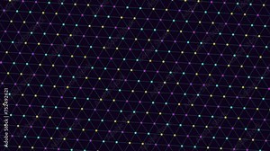 An intricate grid pattern of colored dots forms a visually captivating image. The dots are skillfully arranged to create a dynamic and engaging design