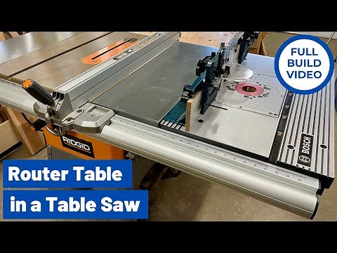 How to Mount a Bosch Router Table in a Ridgid Table Saw // Full Build Video!