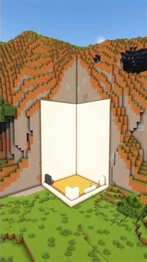 Natural Mountain Village in Minecraft ⛰️ | Epic Survival Build #shorts