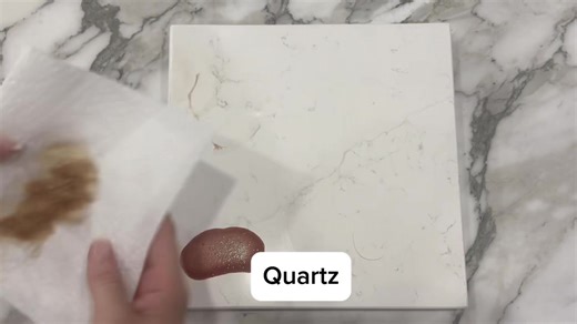 Marble vs. Granite vs. Quartz We tested each with 4 common kitchen stains for 8 hours to show which material resists stains the best! #countertopstains #quartzstains #marblecountertops #granitestone 1611 Fabricon Blvd. Jeffersonville, IN 47130  812.913.1214  www.signaturecountertops.com  info@signaturecountertops.com | Signature Countertops, Inc. | Facebook