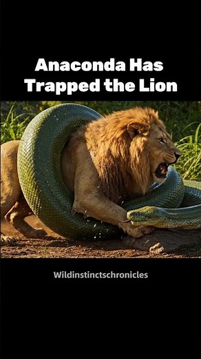 Anaconda Has Trapped the Lion #shorts