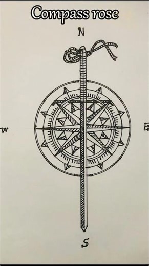 Compass Rose Drawing |Geometric Art Drawing #compassrose #sword #geometricdrawing #satisfyingdrawing