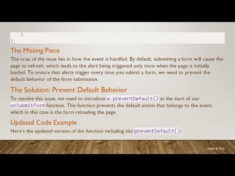 How to Ensure Your Node.js Alert Runs Every Time You Submit a Form