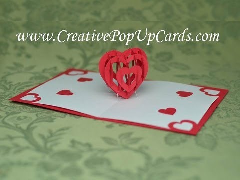 Valentine's Day Pop Up Card Tutorial: 3D Heart