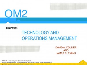TECHNOLOGY AND OPERATIONS MANAGEMENT - SlideServe
