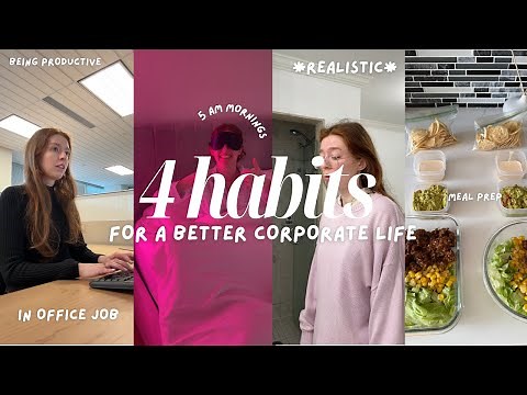 4 habits that improve my corporate life *realistic* | routines, work vlog & motivation