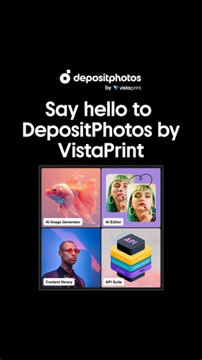 📣 Big news is here! Say hello to DepositPhotos by VistaPrint! We’re getting a refreshed brand name and a new logo—a step that reflects how we’re growing as part of @VistaPrint’s global creative network. Everything you love and rely on stays the same: 🔹 300M creative image, video, and music files 🔹 Smart AI tools to level up your content creation 🔹 Flexible plans and pricing for individuals and businesses 🔹 Enterprise solutions, API integrations, and dedicated 24/7 support What’s new? What’s