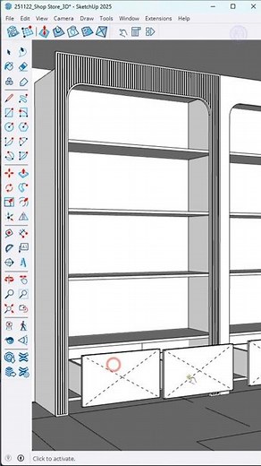 🤩Well Tips! Using 1001bit Tools Model Groove Line on Cabinet in SketchUp #sketchup