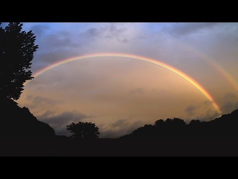 Awesome Double Rainbow with Time lapse